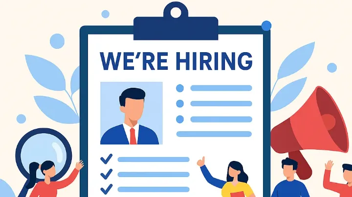 Flat-style digital illustration showing a recruitment agency engaging with diverse job seekers, representing strategies like employer branding, incentives, and candidate experience to attract top talent